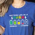 Battery Life Of a Paraprofessional Para Teacher Life Women's Heather T-Shirt Heather True Royal