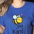 Bee Kind Bumble Bee Anti Bullying Teacher Kindness Matters Women's Heather T-Shirt Heather True Royal Bee Kind Bumble Bee Anti Bullying Teacher Kindness Matters Women's Heather T-Shirt Heather True Royal