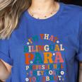 Bilingual Paraeducator Paraprofessional Parapro Teachers Women's Heather T-Shirt Heather True Royal