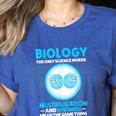 Biology Facts Science Teacher Student Biologist Women's Heather T-Shirt Heather True Royal