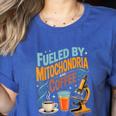 Biology Teacher Science Fueled By Mitochondria Coffee Women's Heather T-Shirt Heather True Royal Biology Teacher Science Fueled By Mitochondria Coffee Women's Heather T-Shirt Heather True Royal