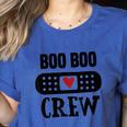 Boo Boo Crew First Aid School Nurse Day Care Teacher Women's Heather T-Shirt Heather True Royal