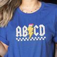 Boys Girls Teachers ABCD Rock Graphic Back To School Class Women's Heather T-Shirt Heather True Royal
