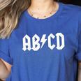 Boys Girls Teachers ABCD Rock Graphic Back To School Women's Heather T-Shirt Heather True Royal Boys Girls Teachers ABCD Rock Graphic Back To School Women's Heather T-Shirt Heather True Royal