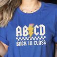 Boys Girls Teachers Rock Back To School ABCD Back In Class Women's Heather T-Shirt Heather True Royal Boys Girls Teachers Rock Back To School ABCD Back In Class Women's Heather T-Shirt Heather True Royal