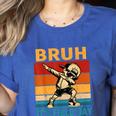 Bruh It's Field Day Teacher Happy Field Day Dabbing Boy Women's Heather T-Shirt Heather True Royal