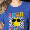 Bruh It's Fri-Yay Friday Weekend Smile Face Teacher Student Women's Heather T-Shirt Heather True Royal Bruh It's Fri-Yay Friday Weekend Smile Face Teacher Student Women's Heather T-Shirt Heather True Royal