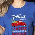 Bunch Of Teachers This Side Of The Nuthouse Xmas Women's Heather T-Shirt Heather True Royal Bunch Of Teachers This Side Of The Nuthouse Xmas Women's Heather T-Shirt Heather True Royal