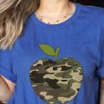 Camo Apple Camouflage Clothing School Student Camo Teacher Men Women Kids Women's Heather T-Shirt Heather True Royal