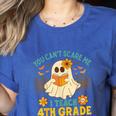 You Can't Scare Me I Teach 4th Grade Halloween Teacher Ghost Women's Heather T-Shirt Heather True Royal You Can't Scare Me I Teach 4th Grade Halloween Teacher Ghost Women's Heather T-Shirt Heather True Royal