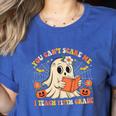 You Can't Scare Me I Teach Fifth Grade Halloween Teacher Women's Heather T-Shirt Heather True Royal