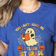 You Can't Scare Me I Teach First Grade Halloween Teacher Women's Heather T-Shirt Heather True Royal You Can't Scare Me I Teach First Grade Halloween Teacher Women's Heather T-Shirt Heather True Royal