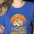 You Can't Scare Me I Teach Social Studies Teacher Halloween Women's Heather T-Shirt Heather True Royal You Can't Scare Me I Teach Social Studies Teacher Halloween Women's Heather T-Shirt Heather True Royal