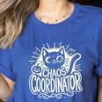 Cat Chaos Coordinator For Women Mom Halloween Teacher Women's Heather T-Shirt Heather True Royal Cat Chaos Coordinator For Women Mom Halloween Teacher Women's Heather T-Shirt Heather True Royal