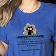 Cat Exhausted Teacher Exhausterwhelmulated Definition Women's Heather T-Shirt Heather True Royal Cat Exhausted Teacher Exhausterwhelmulated Definition Women's Heather T-Shirt Heather True Royal