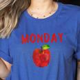 Caterpillar Friday Fruit Kindergarten Teacher Men Women Kids Women's Heather T-Shirt Heather True Royal Caterpillar Friday Fruit Kindergarten Teacher Men Women Kids Women's Heather T-Shirt Heather True Royal