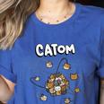 Catom Science Teacher Chemistry Lover Physics School Cat Women's Heather T-Shirt Heather True Royal
