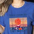 Take Chances Make Mistakes Get Messy Vintage Teacher Life Women's Heather T-Shirt Heather True Royal Take Chances Make Mistakes Get Messy Vintage Teacher Life Women's Heather T-Shirt Heather True Royal