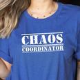 Chaos Coordinator Teacher Mom & Parents Women's Heather T-Shirt Heather True Royal