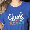 Chaos Coordinator Teacher Student Back To School 2025 Women's Heather T-Shirt Heather True Royal