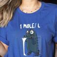 Chemistry Chemist Student Science Teacher Mole Women's Heather T-Shirt Heather True Royal