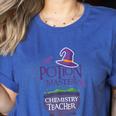 Chemistry Teacher Halloween Shirt School POTION MASTER Women's Heather T-Shirt Heather True Royal Chemistry Teacher Halloween Shirt School POTION MASTER Women's Heather T-Shirt Heather True Royal