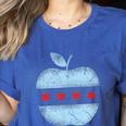 Chicago Flag Teacher School Cute Women's Heather T-Shirt Heather True Royal