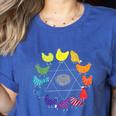 Chicken Themed Color Wheel Educational Art Teacher Artist Men Women Girls Kids Women's Heather T-Shirt Heather True Royal Chicken Themed Color Wheel Educational Art Teacher Artist Men Women Girls Kids Women's Heather T-Shirt Heather True Royal
