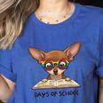 Chihuahua 100 Days Of School Rainbow Glasses Teacher Women's Heather T-Shirt Heather True Royal Chihuahua 100 Days Of School Rainbow Glasses Teacher Women's Heather T-Shirt Heather True Royal