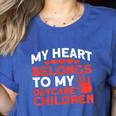 Childcare My Heart Belongs To Children Daycare Teacher Men Women Women's Heather T-Shirt Heather True Royal