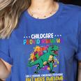 Childcare Providersaurus Daycare Teachers Women's Heather T-Shirt Heather True Royal Childcare Providersaurus Daycare Teachers Women's Heather T-Shirt Heather True Royal