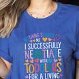 Childcare Teacher Negotiate With Toddlers Daycare Provider Women's Heather T-Shirt Heather True Royal