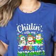 Chillin With My Pre-K Snowmies Christmas Teacher Xmas Women's Heather T-Shirt Heather True Royal Chillin With My Pre-K Snowmies Christmas Teacher Xmas Women's Heather T-Shirt Heather True Royal