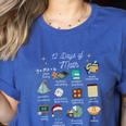 Christmas 12 Days Of Math Math Teacher Xmas STEM STEMS Women's Heather T-Shirt Heather True Royal Christmas 12 Days Of Math Math Teacher Xmas STEM STEMS Women's Heather T-Shirt Heather True Royal