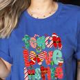 Christmas Coquette Bow Teacher Teach Love Inspire Women's Heather T-Shirt Heather True Royal Christmas Coquette Bow Teacher Teach Love Inspire Women's Heather T-Shirt Heather True Royal