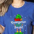 Christmas Kindergarten Elf Squad Teacher Student Women's Heather T-Shirt Heather True Royal Christmas Kindergarten Elf Squad Teacher Student Women's Heather T-Shirt Heather True Royal