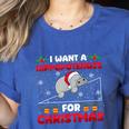 Christmas Math Teacher Hippopotenuse Math Lovers Xmas Women's Heather T-Shirt Heather True Royal