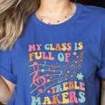 My Class Is Full Of Treble Makers Funny Music Teacher Groovy Men Women Girls Kids Women's Heather T-Shirt Heather True Royal My Class Is Full Of Treble Makers Funny Music Teacher Groovy Men Women Girls Kids Women's Heather T-Shirt Heather True Royal