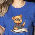 Classroom Fun With Teddy Bear Teacher Women's Heather T-Shirt Heather True Royal Classroom Fun With Teddy Bear Teacher Women's Heather T-Shirt Heather True Royal