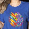 Colorful Brain Art Teacher Artist Painter Student Women's Heather T-Shirt Heather True Royal