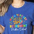 Colorful Math Teacher Retirement Solve The Problem Retired Women's Heather T-Shirt Heather True Royal Colorful Math Teacher Retirement Solve The Problem Retired Women's Heather T-Shirt Heather True Royal