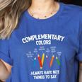 Complementary Colors Art Teacher Pun Shirt Women's Heather T-Shirt Heather True Royal