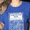 Composition Book Notebook Teachers Matching Group Halloween Women's Heather T-Shirt Heather True Royal