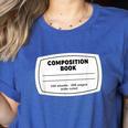 Composition Notebook Halloween Costume Teacher Student Women's Heather T-Shirt Heather True Royal Composition Notebook Halloween Costume Teacher Student Women's Heather T-Shirt Heather True Royal