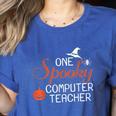 Computer Teacher Halloween Spooky Men Women Kids Women's Heather T-Shirt Heather True Royal Computer Teacher Halloween Spooky Men Women Kids Women's Heather T-Shirt Heather True Royal