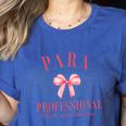 Coquette Bow Paraprofessional School Para Squad Teacher Aide Women's Heather T-Shirt Heather True Royal