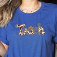 Cowhide Teacher Hat Cowboy Western Teacher Back To School Women's Heather T-Shirt Heather True Royal Cowhide Teacher Hat Cowboy Western Teacher Back To School Women's Heather T-Shirt Heather True Royal