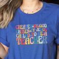Created By God Chosen By Jesus Called To Be a Teacher Women's Heather T-Shirt Heather True Royal Created By God Chosen By Jesus Called To Be a Teacher Women's Heather T-Shirt Heather True Royal