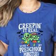 Creepin It Real Monster School Preschool Teacher Halloween Women's Heather T-Shirt Heather True Royal Creepin It Real Monster School Preschool Teacher Halloween Women's Heather T-Shirt Heather True Royal