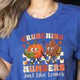 Crunching Numbers Just Like Leaves Pumpkin Fall Teacher Women's Heather T-Shirt Heather True Royal Crunching Numbers Just Like Leaves Pumpkin Fall Teacher Women's Heather T-Shirt Heather True Royal